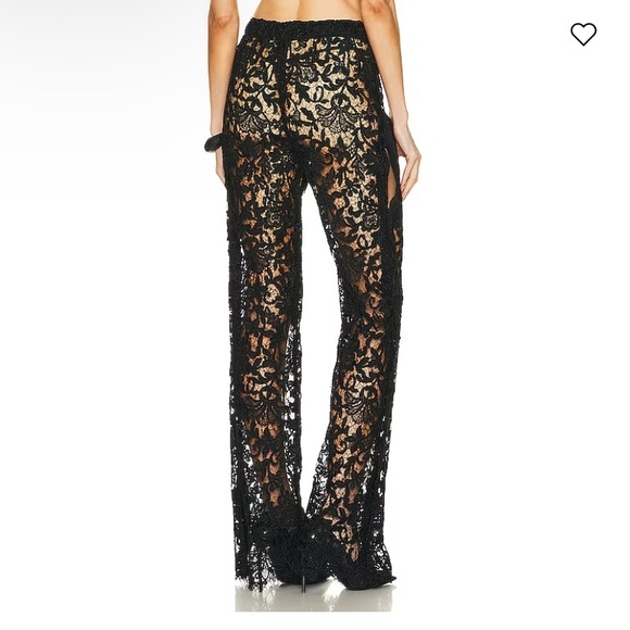 NWT | Saint Laurent Straight Leg Black Lace Pants Size 38 (Medium) - Picture 4 of 13